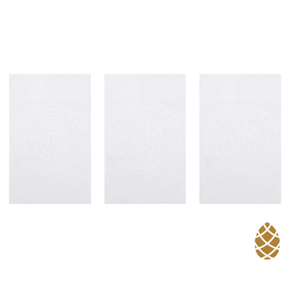 Kit 3 Toalhas de Academia/Mão Buettner Inter Branco