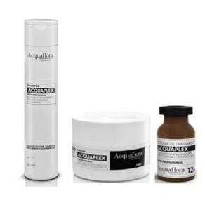 Kit da Acquaflora Acquaplex Shampoo + Fluído + Máscara 3 produtos