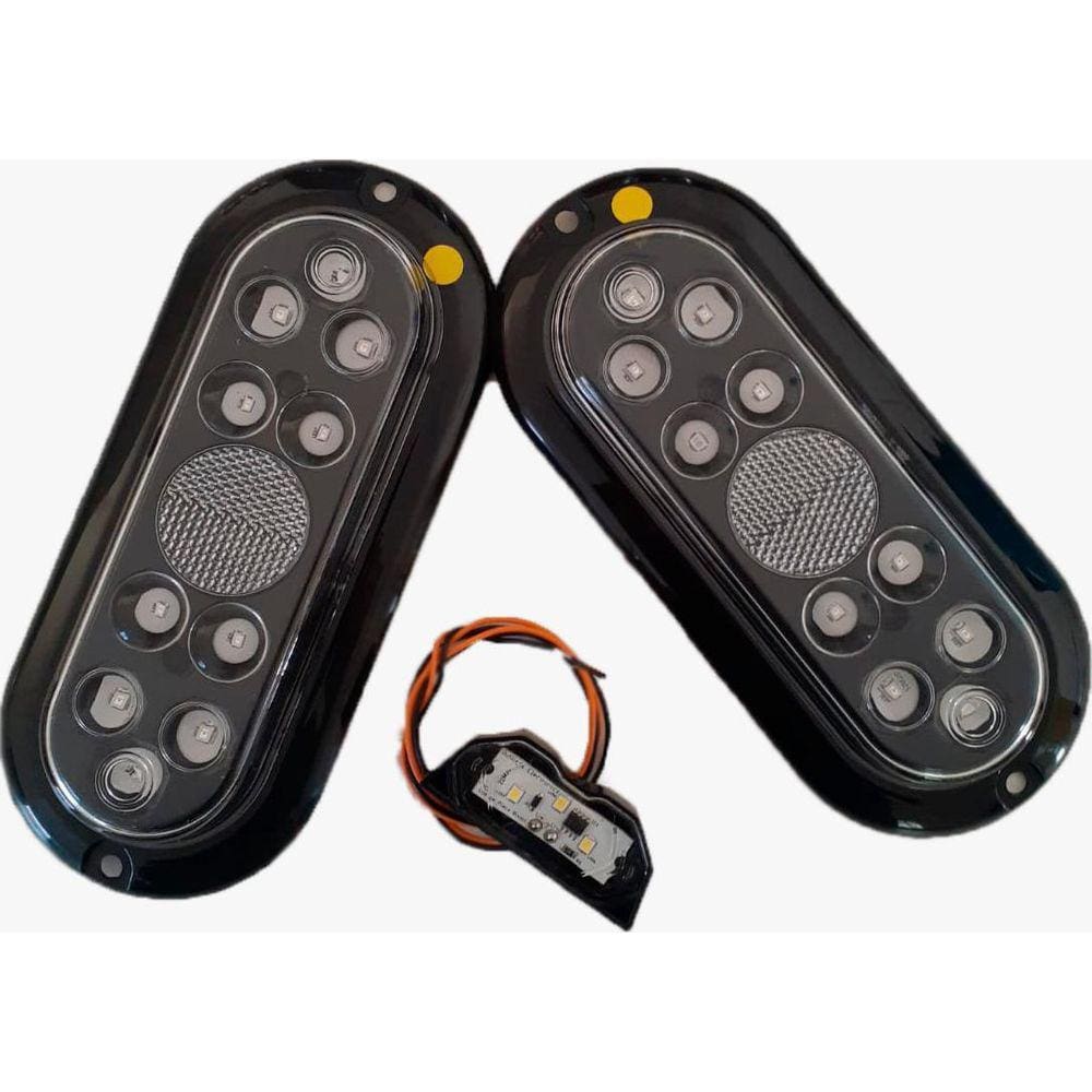 Kit 2 Lanterna + 1 Luz De Placa Carretinha Reboque Jet Ski