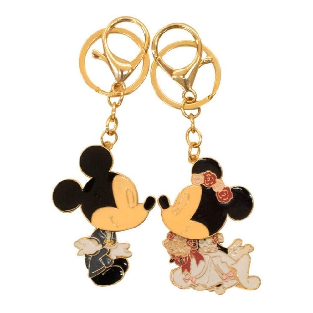 Kit 2 Chaveiros Casal Noivos Mickey Minnie 5.5cm Disney