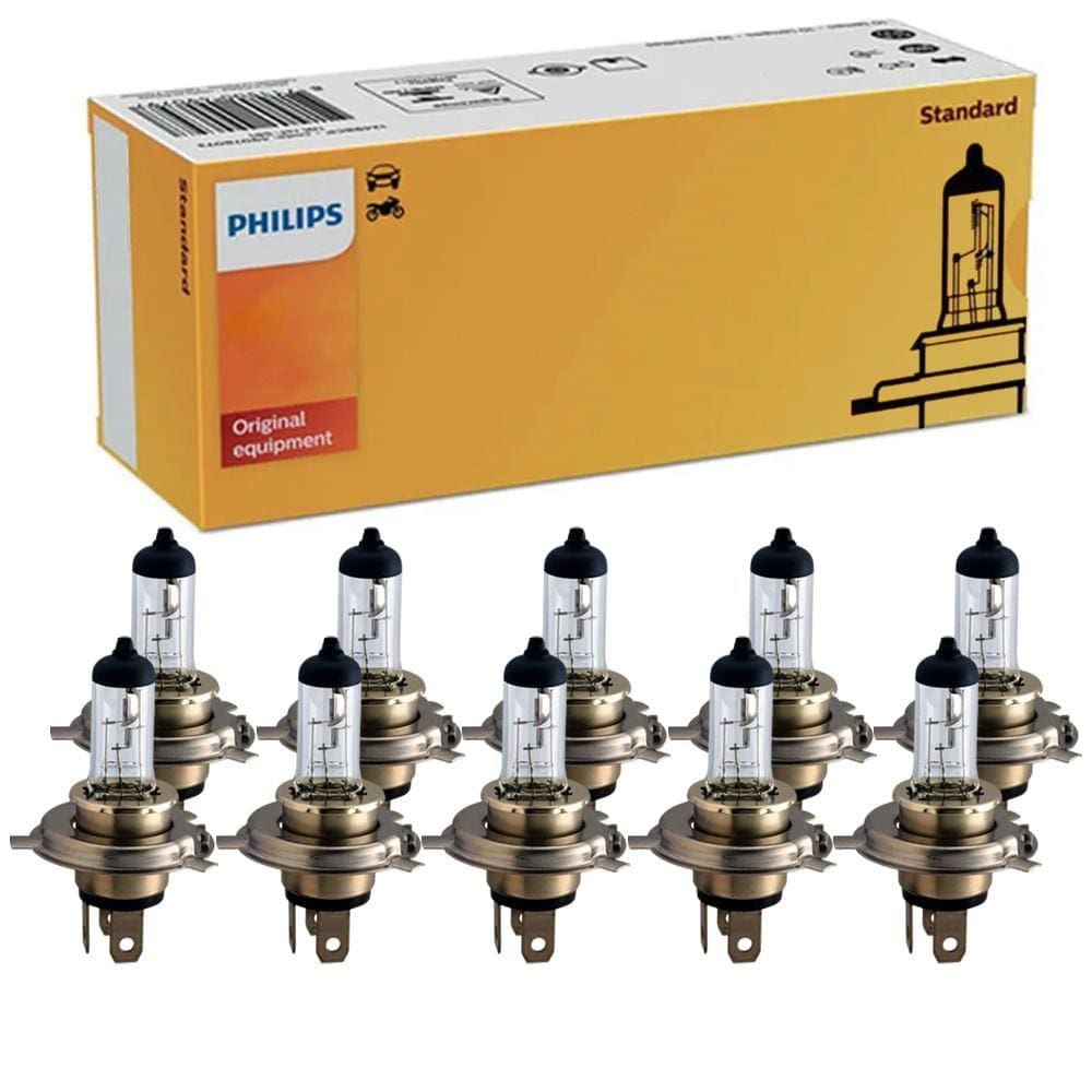 Kit 10 Lâmpada Philips Halógena 75/70W 24V H4 Essential