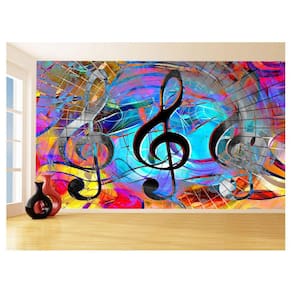 Papel De Parede Musica Notas Musicais Cor Arte 3,5M Mus93