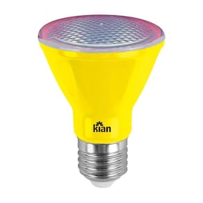 Kit 4 Lampada Led Decor Par20 6W Amarelo Bivolt E27 Kian
