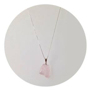 Colar Quartzo Rosa Bruto Natural E Legítima - Ponte Vecchio