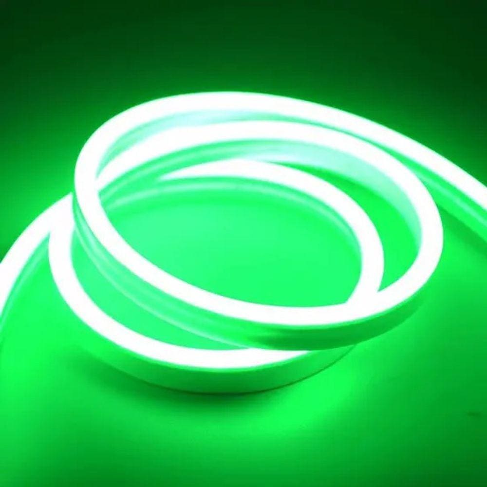Mangueira Led Neon 5 metros Flexível 12V VERDE Alto Brilho Decoração Quarto Gamer PC Letreiros Luminosos