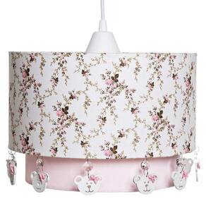 Lustre Tubular Duplo Rosa Ursinhas Quarto Bebê Infantil