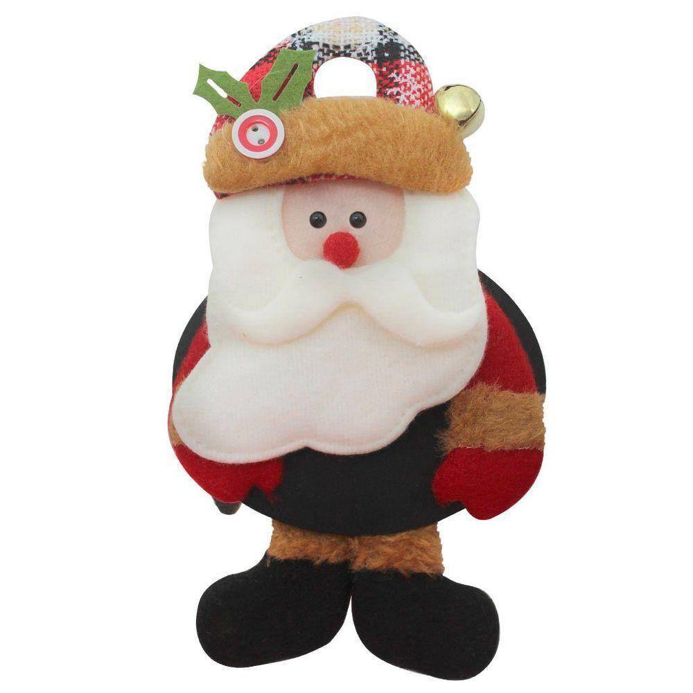 Kit 12 Enfeites De Natal Com Lousa Papai Noel 18cm