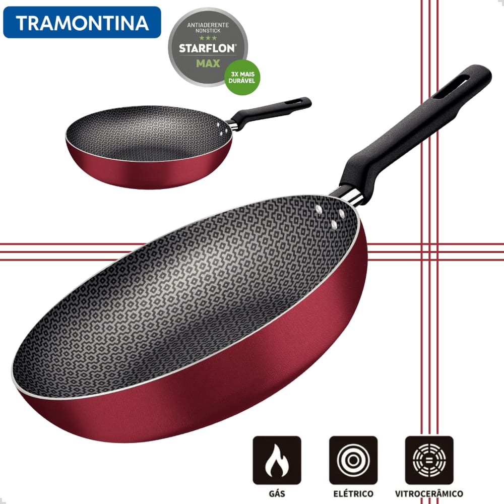Frigideira Funda Antiaderente Tramontina Loreto 24cm 2,2 L