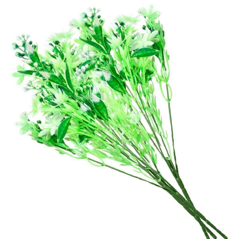 1 Ramo Decoração Arranjo Planta Artificial 5 Galhos Cada 36cm