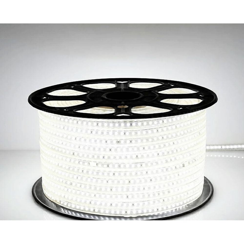 Fita Mangueira Led 5050 Branco Frio 220v 35m + Adaptador