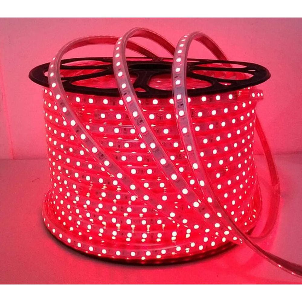 Fita Mangueira LED RGB 10m 5050 IP65 Fonte 110V + Controle RGB Colorido