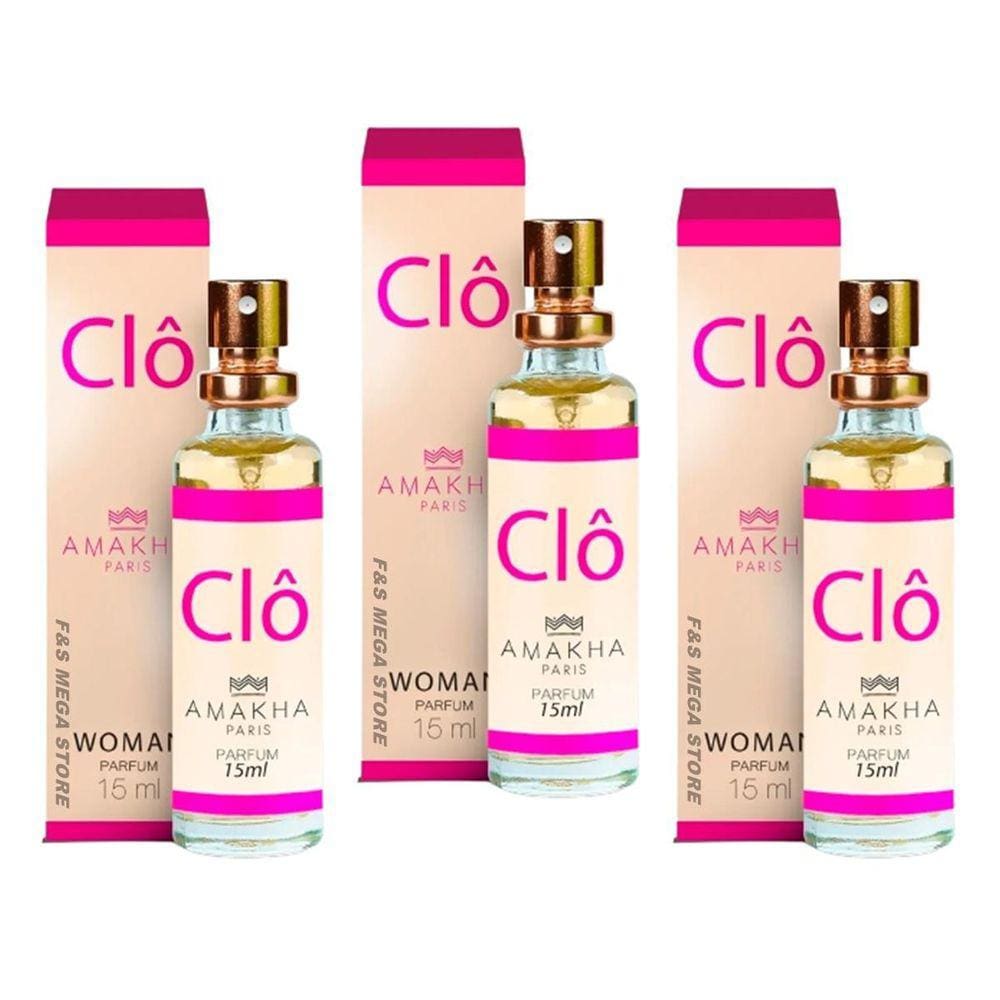 Kit 3 Perfume Clo Feminino Amakha Paris Bolso Bolsa