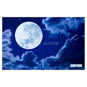 Papel De Teto Céu Noite Céu Lua Cheia Nuvens 3,5M Rof21