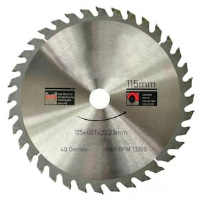 Kit 10 Discos De Serra Circular Com 40 Dentes 4-1/2" 115mm Para Madeira