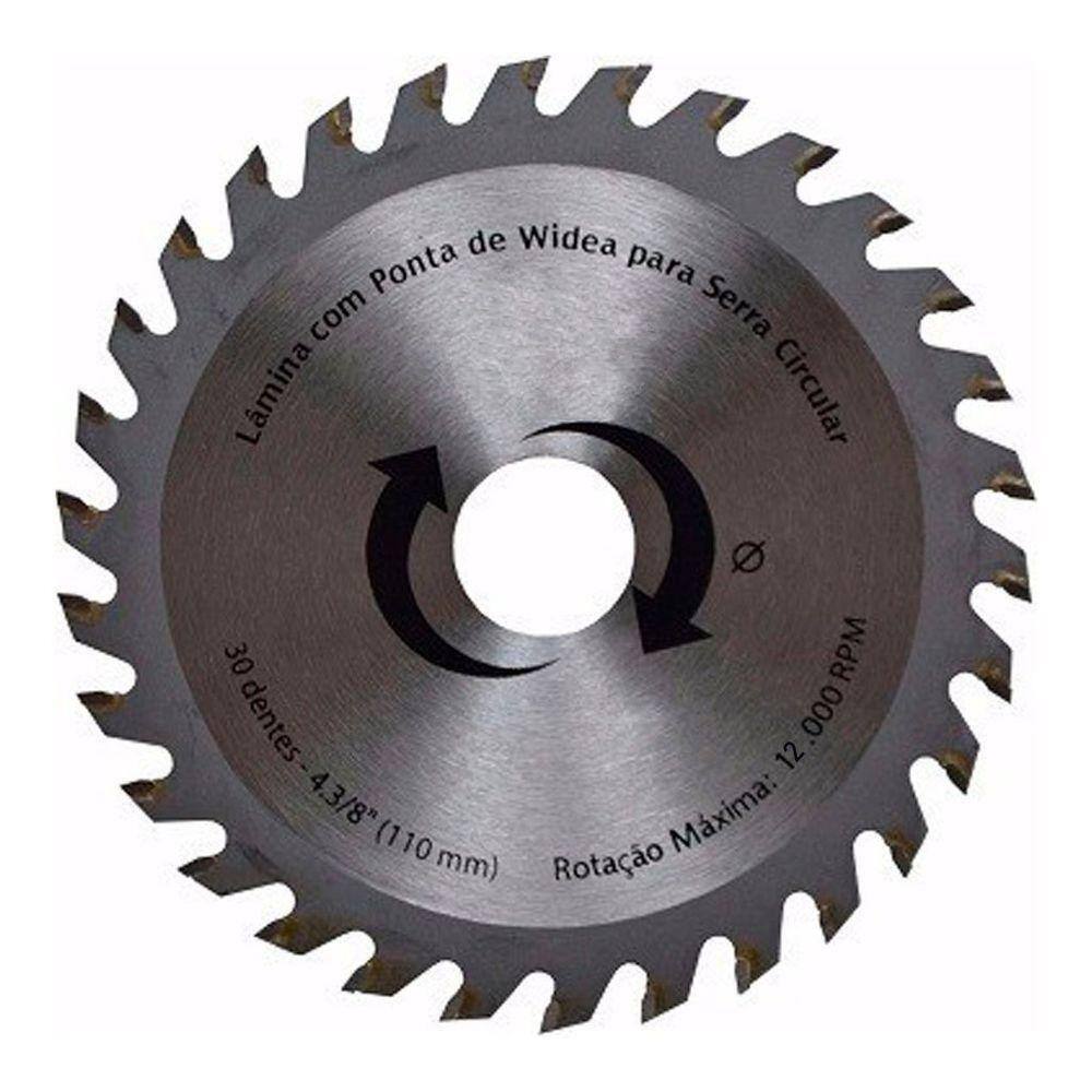 Kit 6 Discos De Serra Circular Com 30 Dentes 110mm