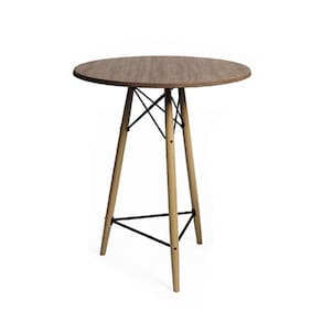 Mesa Bistrô De Madeira 60Cm Amêndoa Cor: Marrom