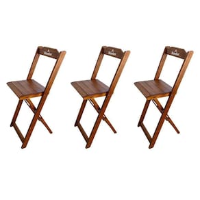 Kit 3 Banquetas Bistrô Dobrável Madeira Hei Imbuia