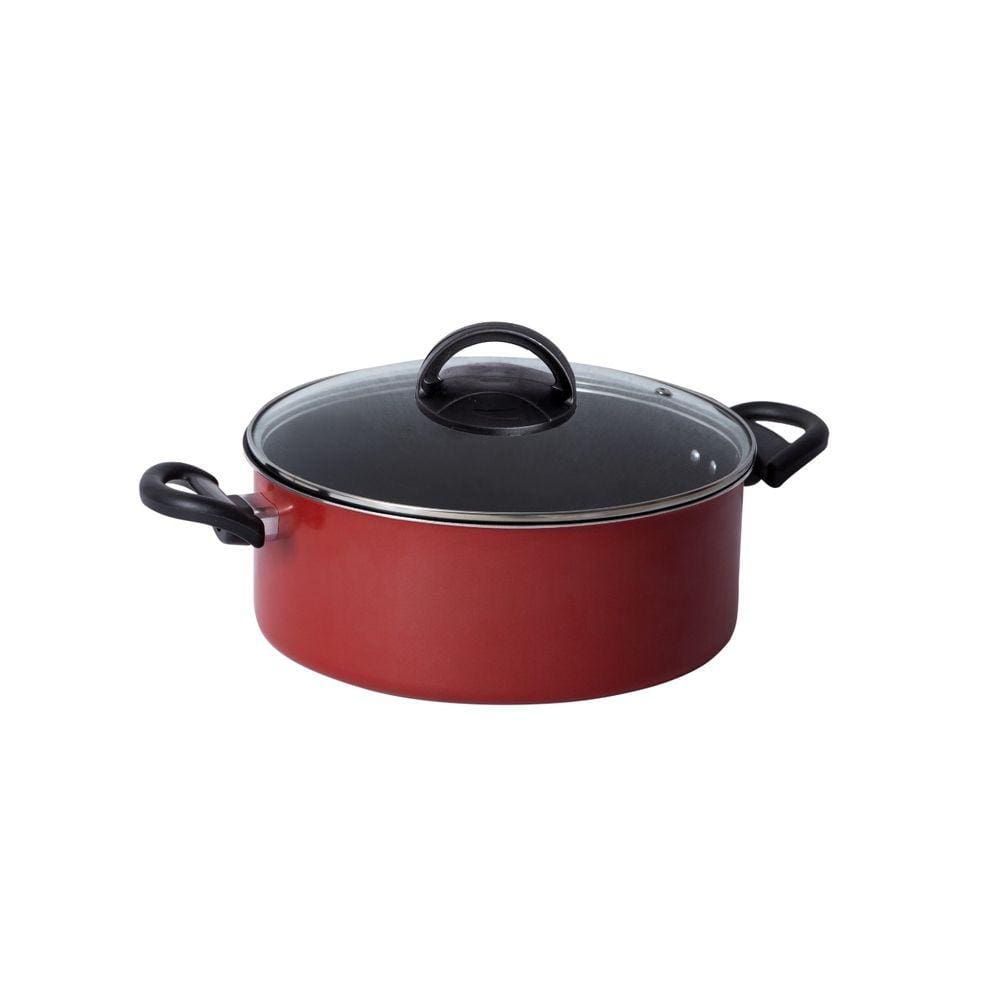 Panela Caçarola Antiaderente 22 Cm tampa de Vidro