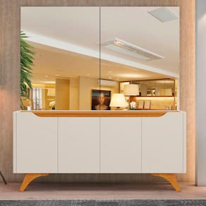 Buffet Grecia para Sala de Jantar 4 Portas e 2 Espelhos