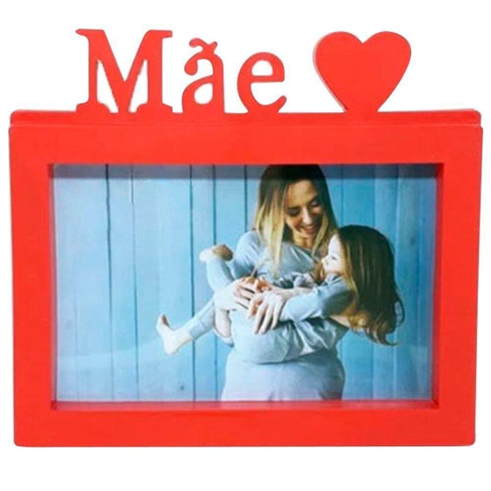 Porta Retrato Mãe 20x15cm Vermelho
