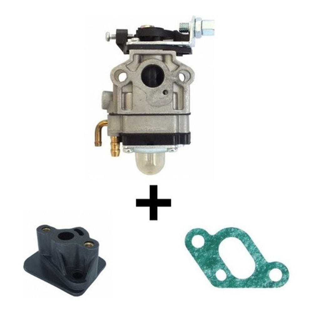 Carburador P/ Roçadeira 33cc + Flange Admissão + Jogo Junta