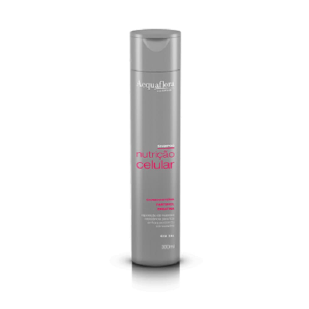 Shampoo  da Acquaflora Nutrição Celular 300ml.