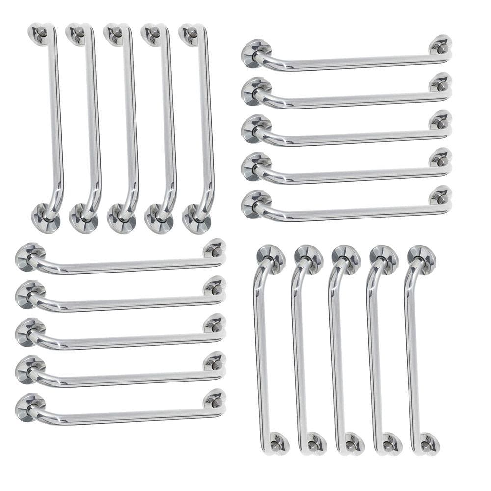 Alça Barra Apoio 60 cm Inox Kit 20 Unidades Acessibilidade Idoso Gestante Deficiente Segurança Box Banheiro Corrimao