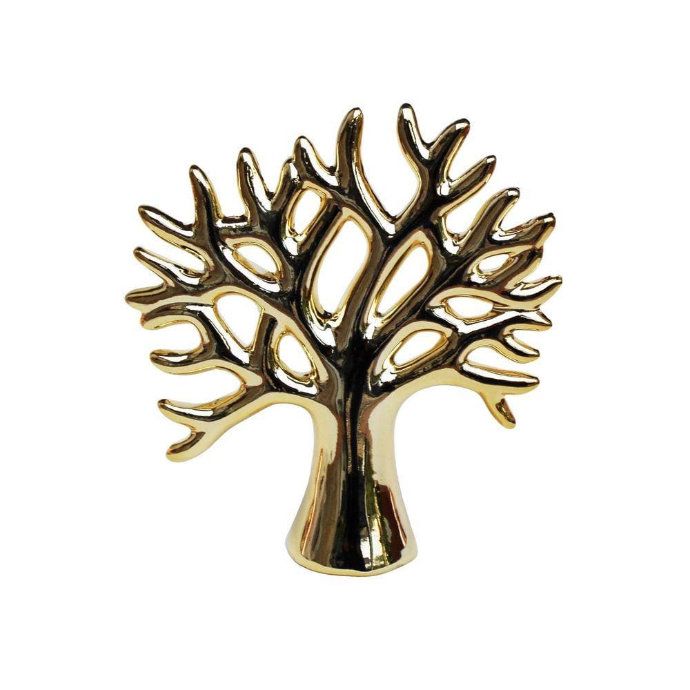 Arvore Da Vida Decorativa Estatua Em Cerâmica 20X18Cm