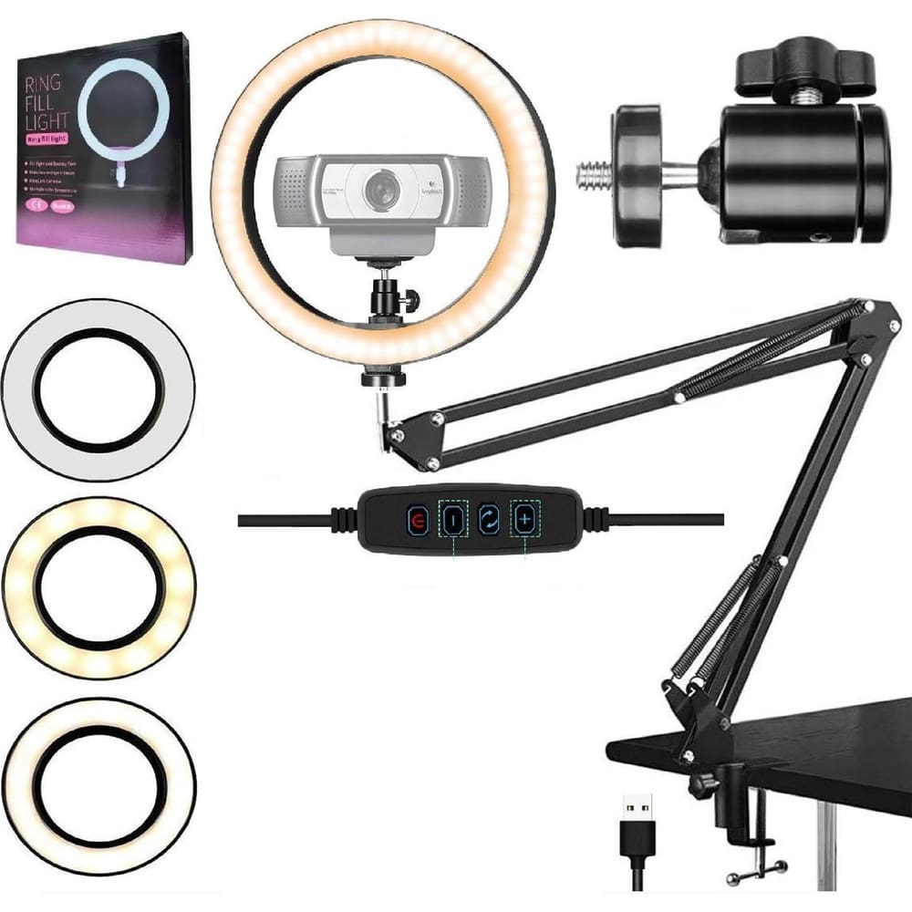 Ring Light Aro Luz De Led Iluminador Hing + Suporte Mesa