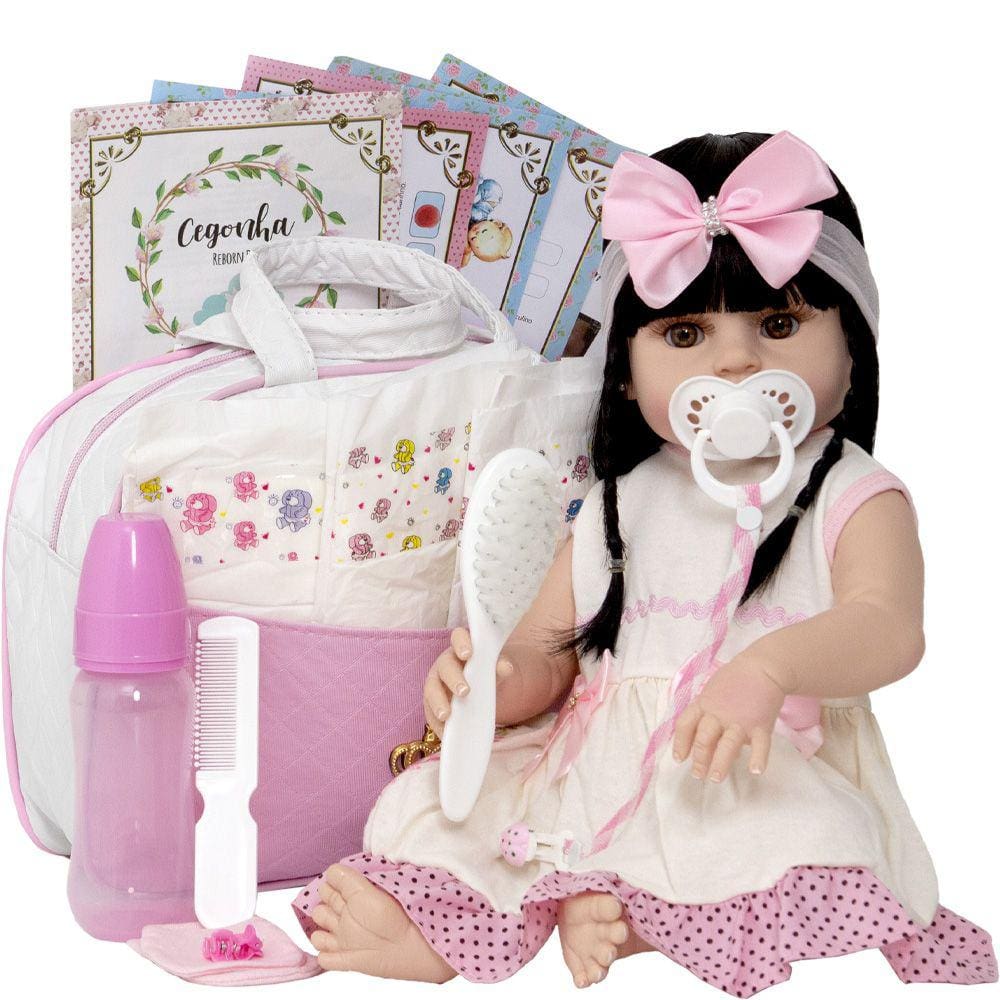 Boneca Bebe Reborn Silicone Girafinha Menina 48cm Realista - Cegonha Reborn  Dolls - Boneca Reborn - Magazine Luiza