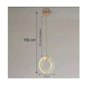 Pendente Luminária Moderno Urano Cristal Redondo Bolhas Gold 6w DCD02101 Lustre