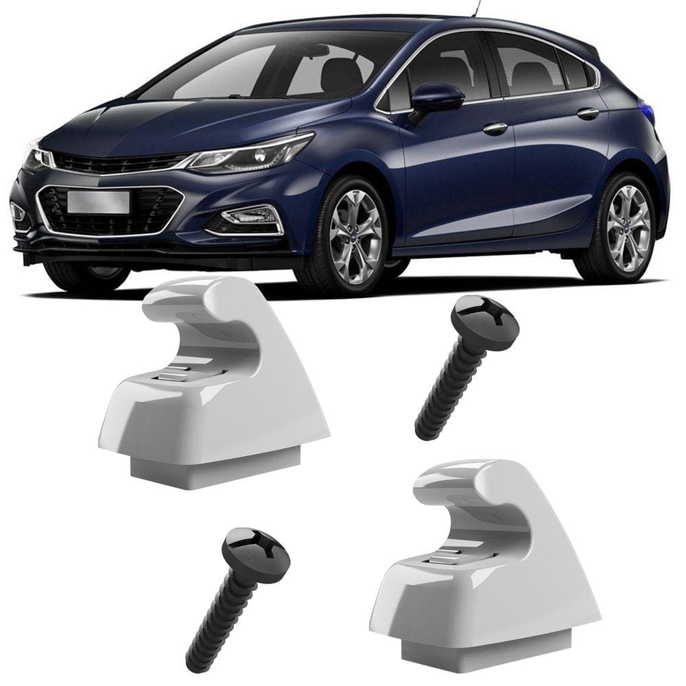 2 Grampos Presilhas Suporte com Parafuso do Quebra Sol Cruze Hatch e Sedan 2017 2018 2019 2020 2021