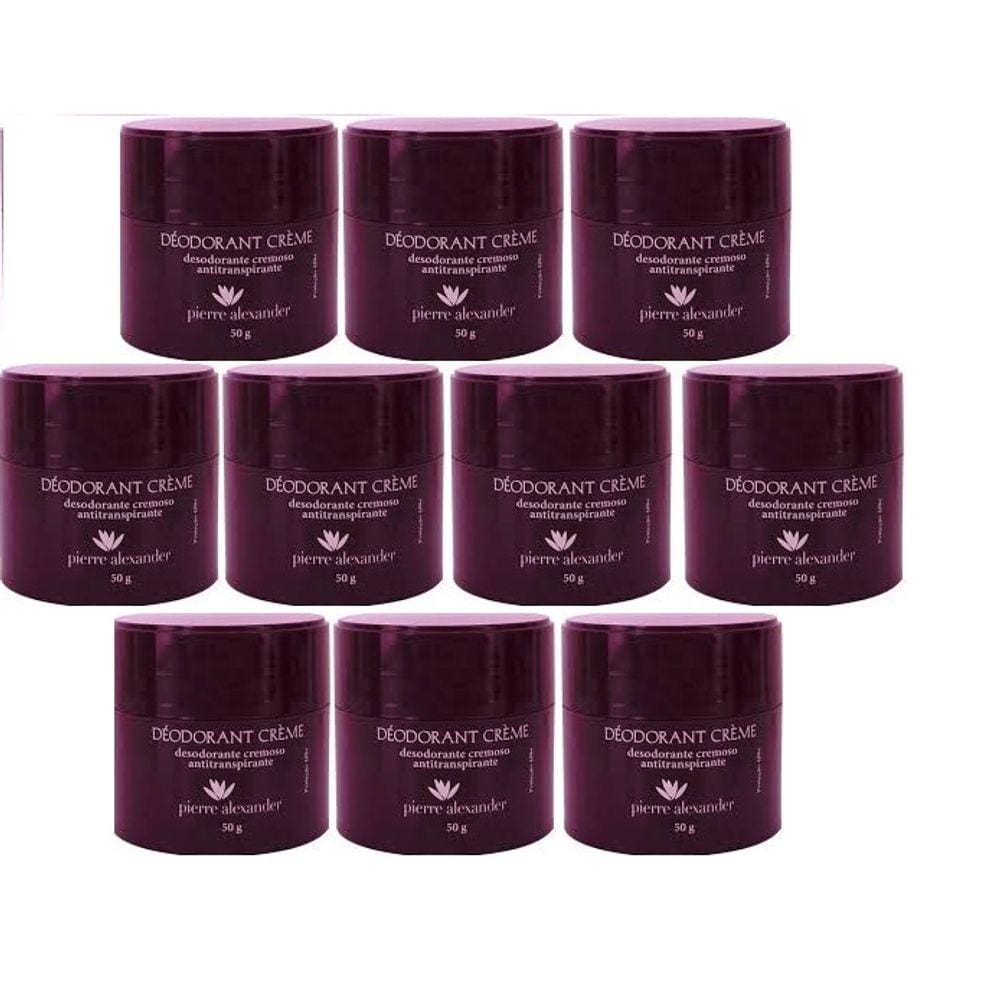 KIT 10 Desodorantes Pierre Alexander Creme 50g