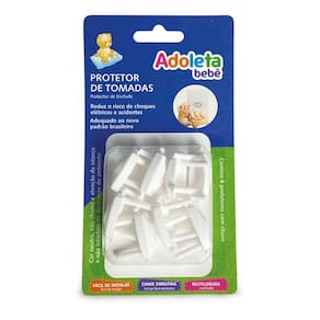 Kit com 8 Protetor de Tomada com Chave Infantil Proteção Casa - Adoleta Bebê