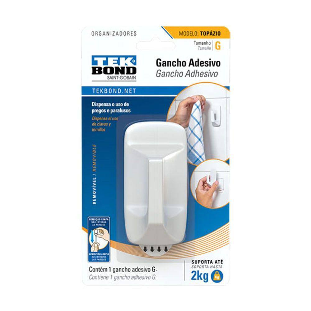 Gancho Adesivo Topázio 2Kg Branco Tek Bond