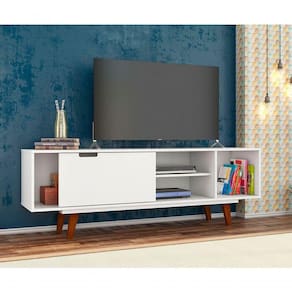 Rack Vintage Para Tv Até 60 Polegadas óregon Branco Ac - Cor: Branco