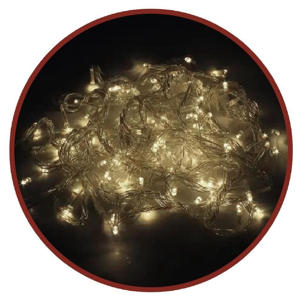 3 Pisca Pisca Led Branco Q Natal 8 Funções 100 Lâmpadas 220V