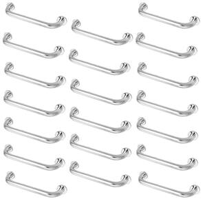 Barra Alça Apoio Inox 30 cm Kit 20 Uni Acessibilidade Idoso Gestante Criança Suporte Anti Queda Acidentes Acessibilidade