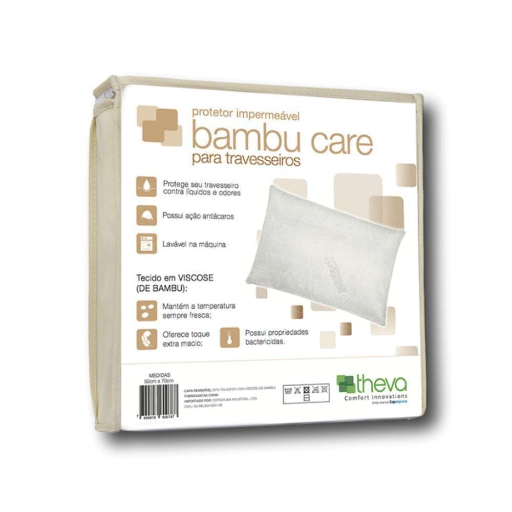 Capa Protetora Impermeável Travesseiro Bambu Care 50X70