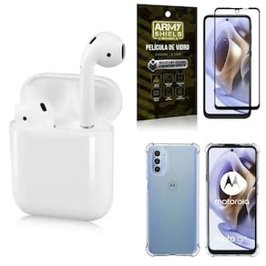 Capinha Moto G31 + Fone Bluetooth Ly-122 + Película 3D