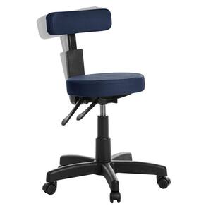 Cadeira Mocho Giratoria Com Back Em Viena Azul Marinho