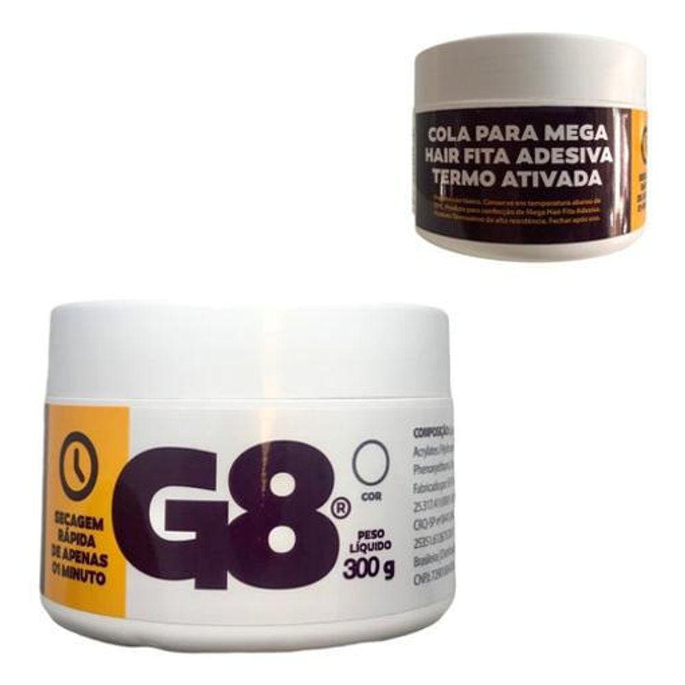 Gel Cola Preta Fabricar Fita Adesiva Megahair  G8 300Gr