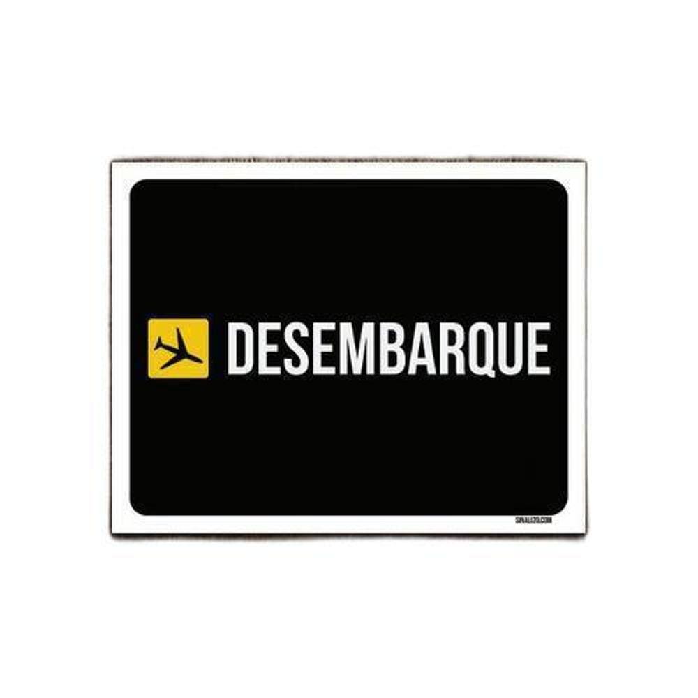 Kit 5 Placas Decorativa - Desembarque Aeroporto