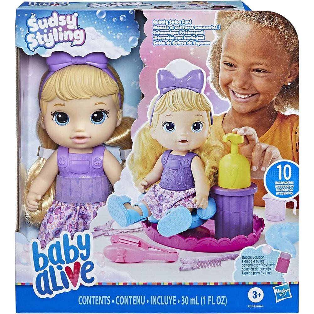 Baby Alive Sudsy Styling Loira - Hasbro F5112