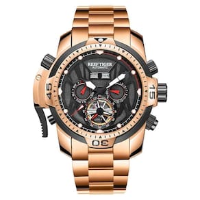 Relógio Masculino Reef Tiger Rga3532-ybyo à Prova D`água Bronze