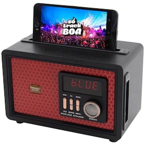Caixa De Som Bluetooth Usb Sd Rádio Fm Vermelho Ms071bt