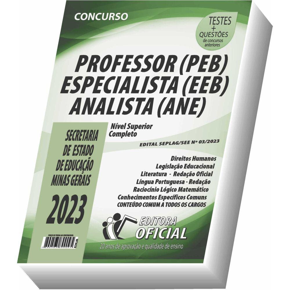 Apostila SEE - MG - Analista Educacional (ANE)