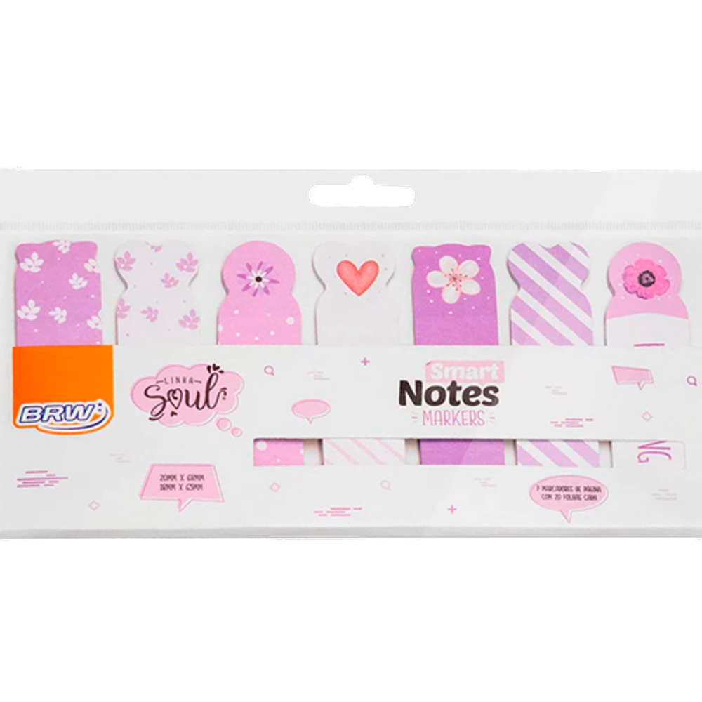 Marca página adesivo Smart notes Markers Lilás BRW 140 Fls