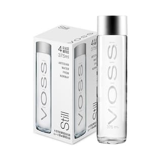 4X Água Voss Sem Gás Vidro 375Ml