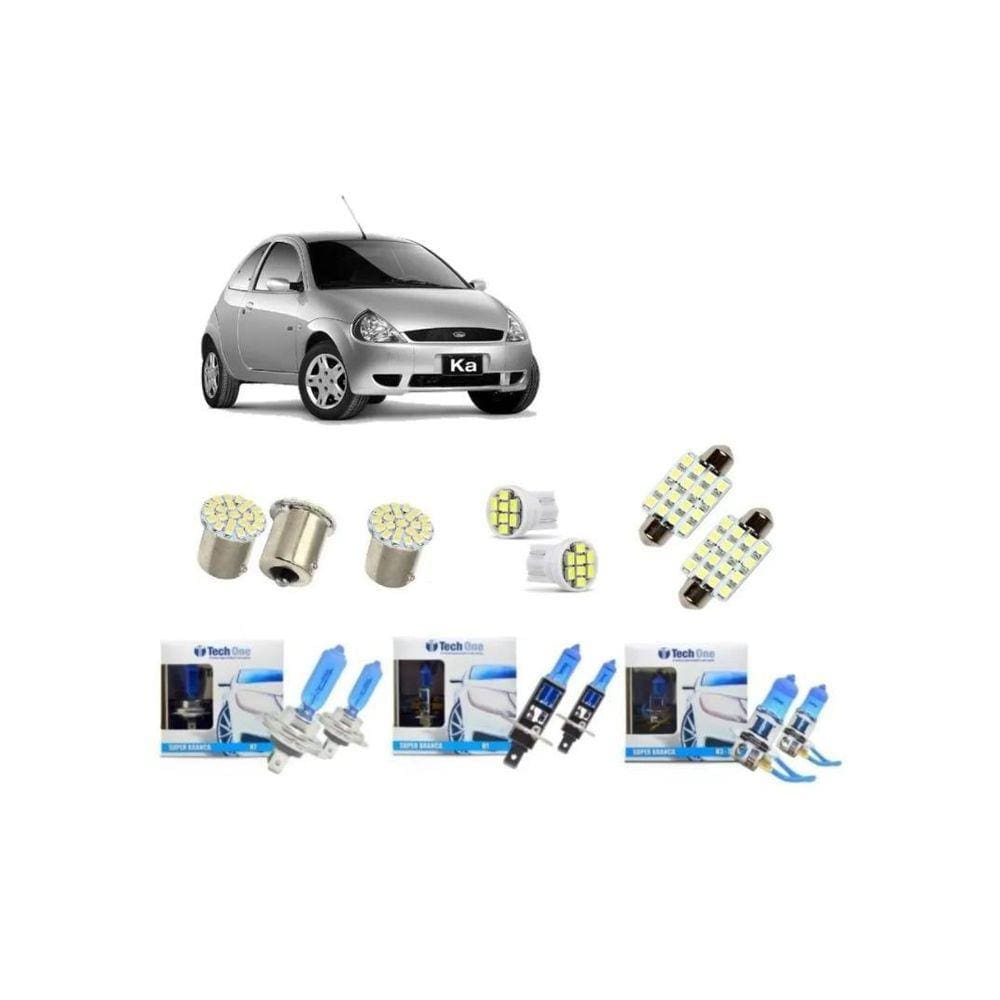 Kit Lâmpada Super Branca Ford Ka 97 98 99 00 A 07 Tipo Xenon
